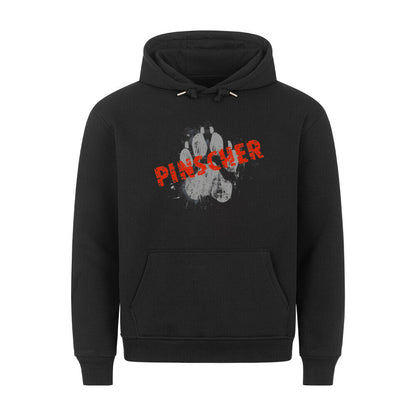 Premium Hoodie "Affenpinscher - Pinscher PAW" Schwarz – hunde-shirt.de