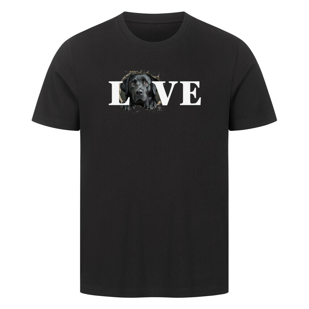 Premium T-Shirt "Labrador - LOVE" Schwarz – hunde-shirt.de