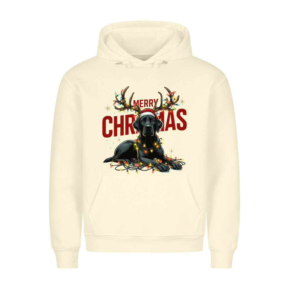Premium Hoodie "Labrador ( schwarz ) - Merry Christmas" Beige – hunde-shirt.de