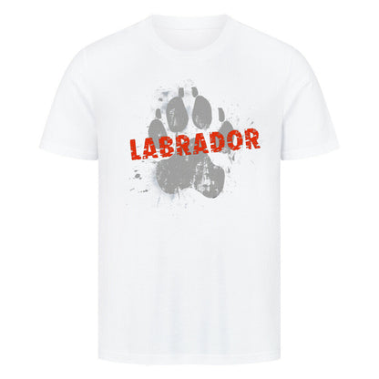 Premium T-Shirt "Labrador - PAW" Weiß – hunde-shirt.de