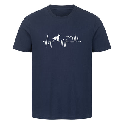 Premium T-Shirt "Labrador - Heartbeat" French Navy – hunde-shirt.de