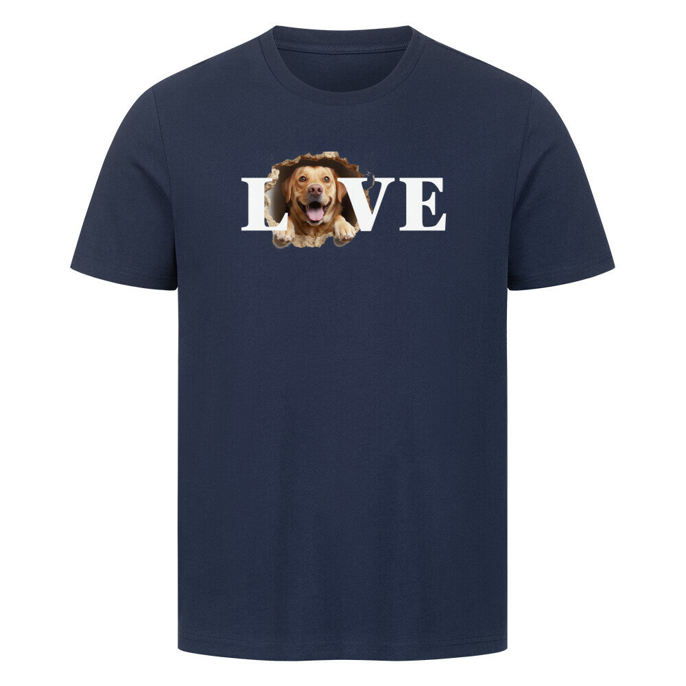 Premium T-Shirt "Labrador ( hell ) - LOVE" French Navy – hunde-shirt.de
