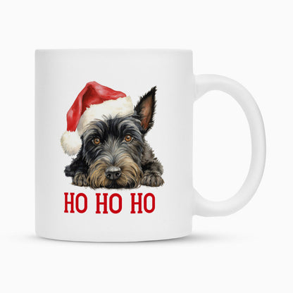 Tasse "Scottish Terrier - HO HO HO" Weiß – hunde-shirt.de