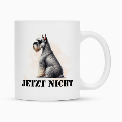 Tasse "Schnauzer - JETZT NICHT" Weiß – hunde-shirt.de