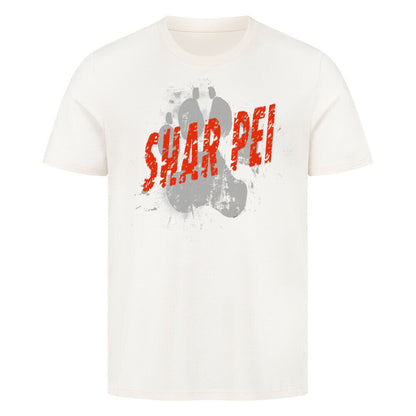 Premium T-Shirt "Shar Pei - PAW" Natural Raw – hunde-shirt.de
