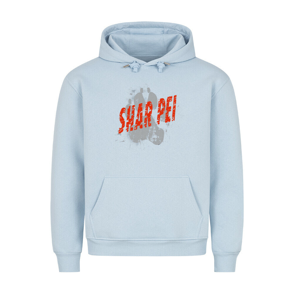 Premium Hoodie "Shar Pei - PAW" Babyblau – hunde-shirt.de