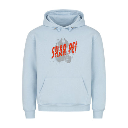 Premium Hoodie "Shar Pei - PAW" Babyblau – hunde-shirt.de