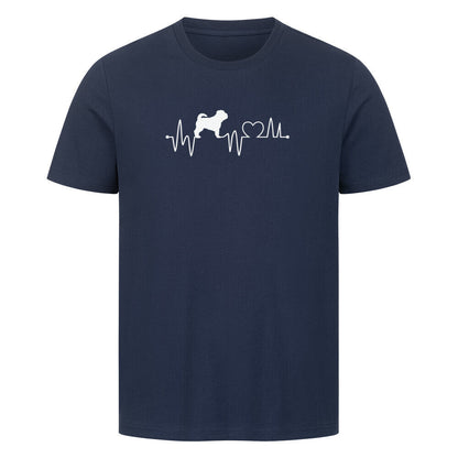 Premium T-Shirt "Shar Pei - Heartbeat" French Navy – hunde-shirt.de