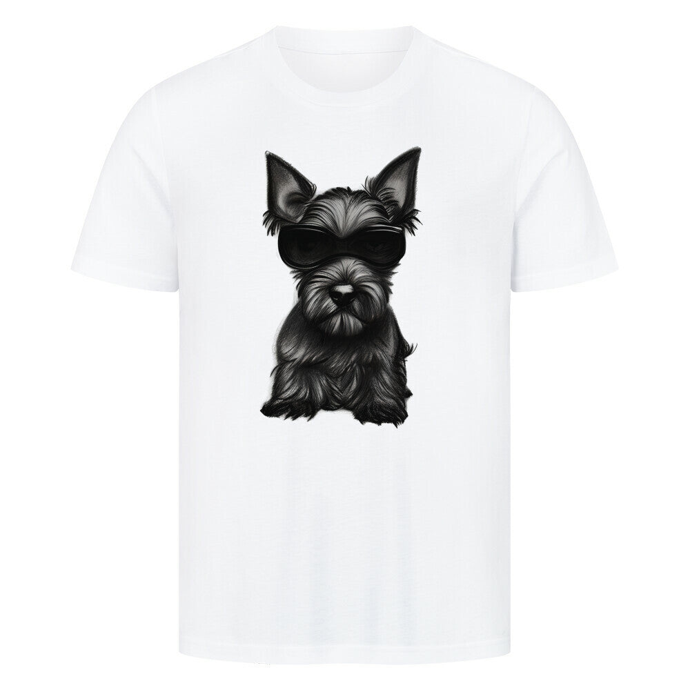 Premium T-Shirt "Scottish Terrier - Cool" Weiß – hunde-shirt.de
