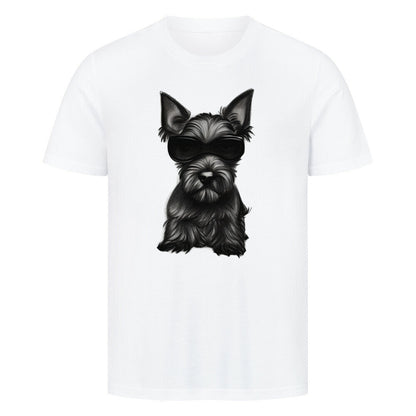 Premium T-Shirt "Scottish Terrier - Cool" Weiß – hunde-shirt.de