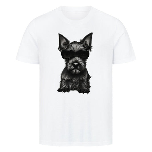Premium T-Shirt "Scottish Terrier - Cool" Weiß – hunde-shirt.de