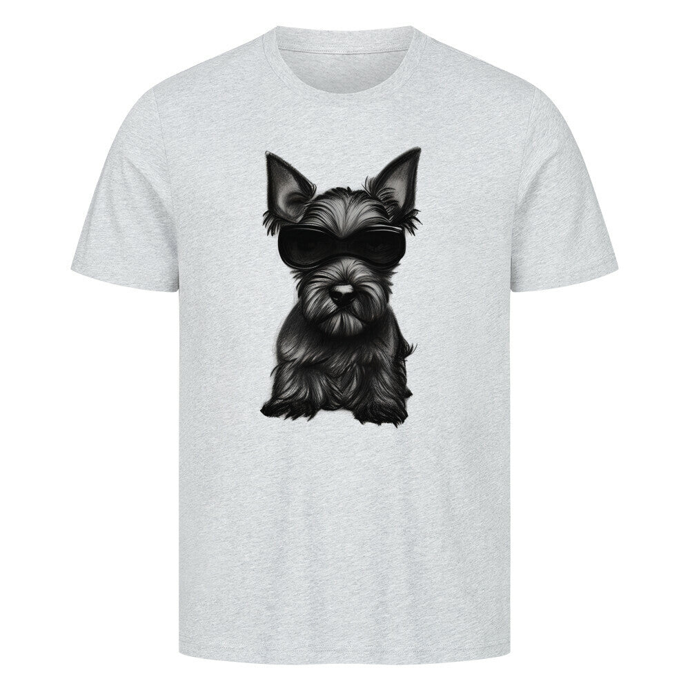 Premium T-Shirt "Scottish Terrier - Cool" Heather Grey – hunde-shirt.de