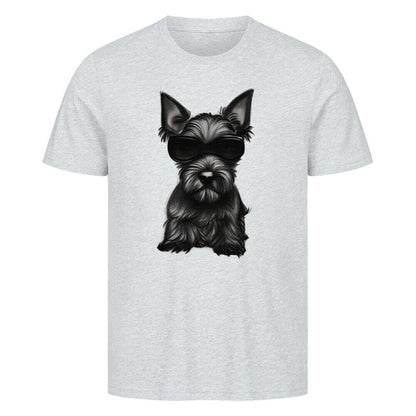 Premium T-Shirt "Scottish Terrier - Cool" Heather Grey – hunde-shirt.de