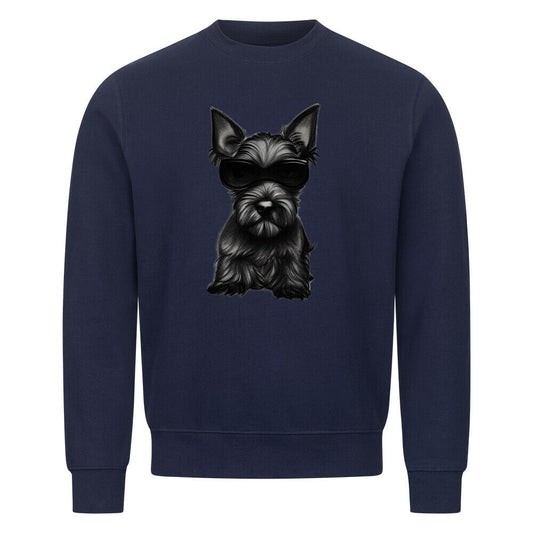 Premium Sweatshirt "Scottish Terrier - Cool" Navy Blue – hunde-shirt.de