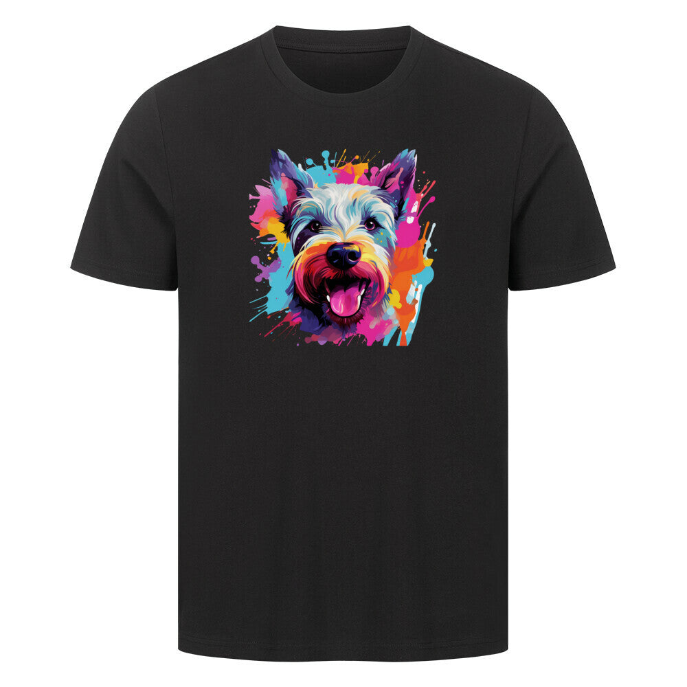 Premium T-Shirt "Scottish Terrier - Paint" Schwarz – hunde-shirt.de