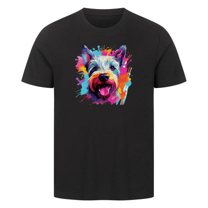 Premium T-Shirt "Scottish Terrier - Paint" Schwarz – hunde-shirt.de