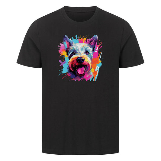 Premium T-Shirt "Scottish Terrier - Paint" Schwarz – hunde-shirt.de