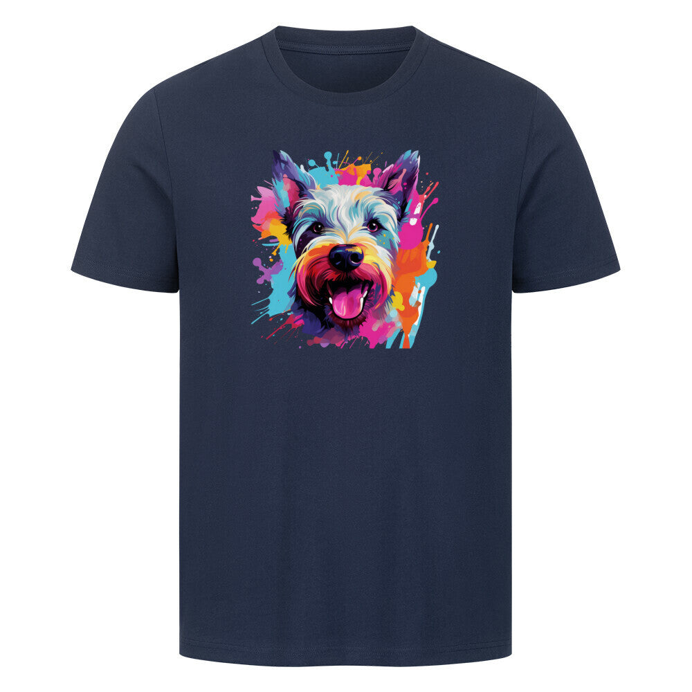 Premium T-Shirt "Scottish Terrier - Paint" French Navy – hunde-shirt.de