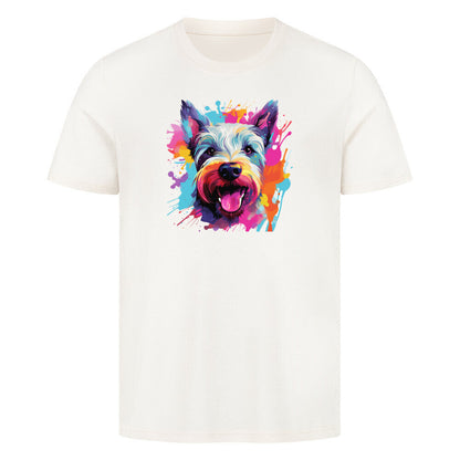 Premium T-Shirt "Scottish Terrier - Paint" Natural Raw – hunde-shirt.de