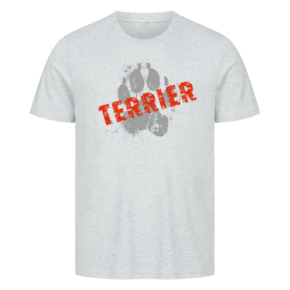 Premium T-Shirt "Scottish Terrier - PAW" Heather Grey – hunde-shirt.de