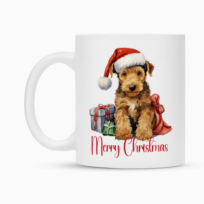 Tasse "Airedale Terrier - Merry Christmas 2" – hunde-shirt.de