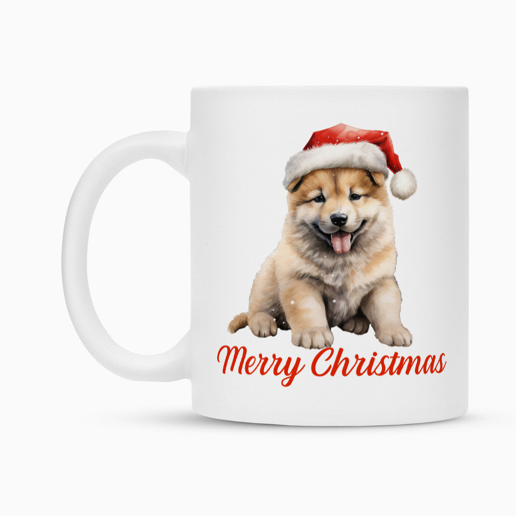 Tasse "Akita Inu Puppy - Merry Christmas" – hunde-shirt.de