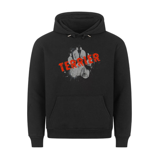Premium Hoodie "Airedale Terrier - PAW" Schwarz – hunde-shirt.de