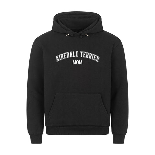 Premium Hoodie "Airedale Terrier - MOM" Schwarz – hunde-shirt.de