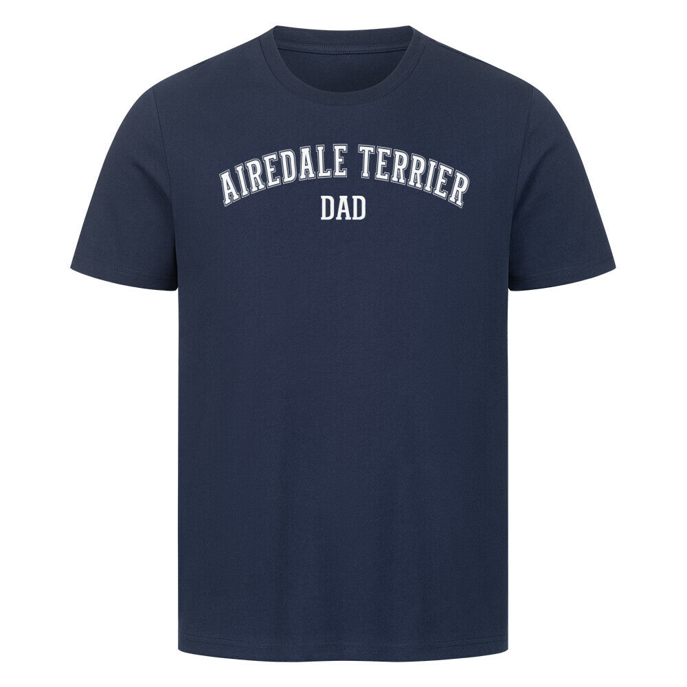 Premium T-Shirt "Airedale Terrier - DAD" French Navy – hunde-shirt.de