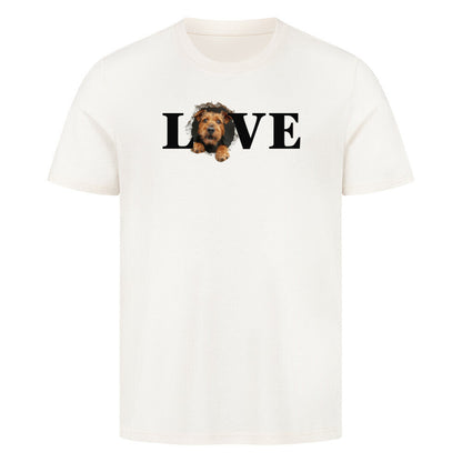Premium T-Shirt "Airedale Terrier - LOVE" Natural Raw – hunde-shirt.de