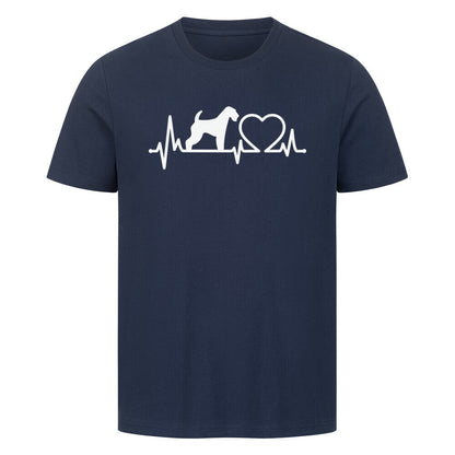 Premium T-Shirt "Airedale Terrier - Heartbeat" French Navy – hunde-shirt.de