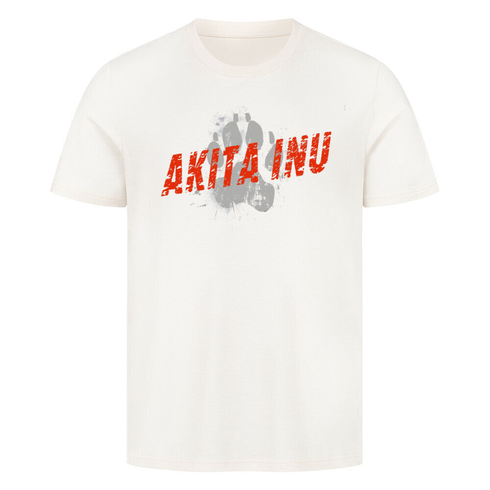 Premium T-Shirt "Akita Inu - PAW" Natural Raw – hunde-shirt.de