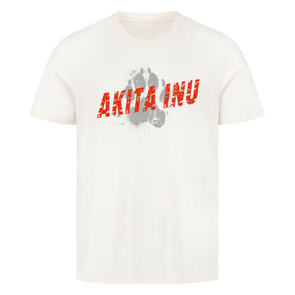 Premium T-Shirt "Akita Inu - PAW" Natural Raw – hunde-shirt.de