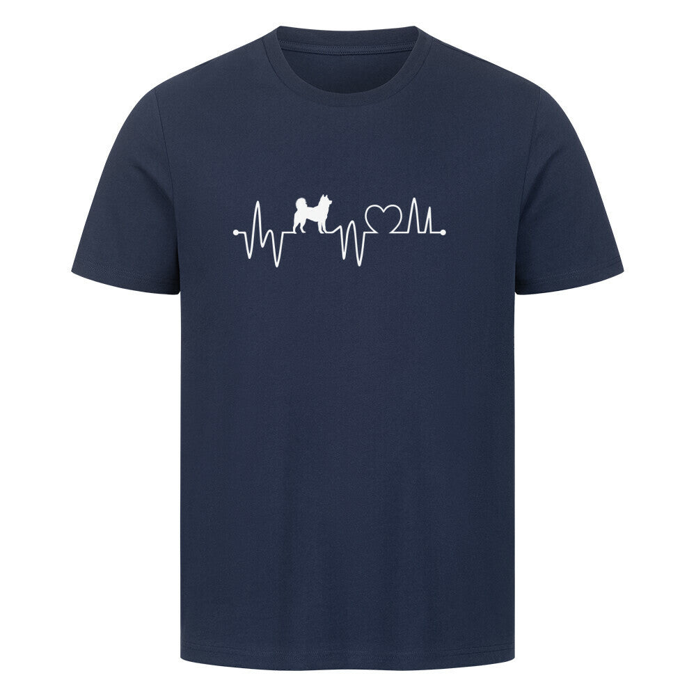 Premium T-Shirt "Akita Inu - Heartbeat" French Navy – hunde-shirt.de
