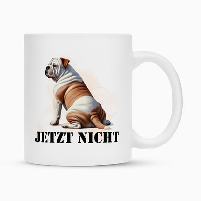 Tasse "American Bulldog - JETZT NICHT" Weiß – hunde-shirt.de