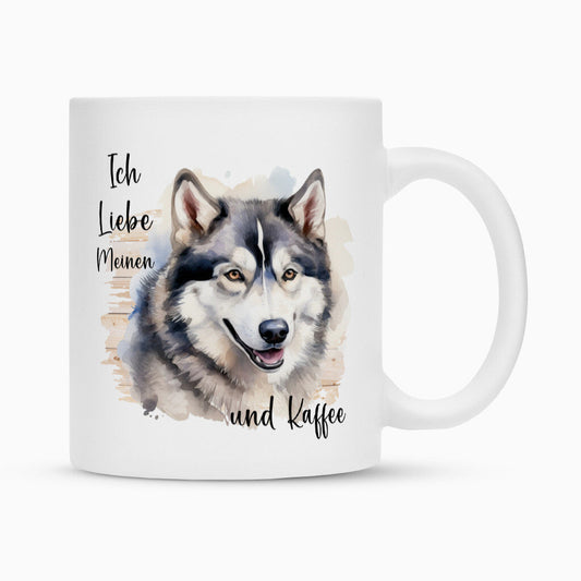 Tasse "Alaskan Malamute - Ich liebe..." Weiß – hunde-shirt.de