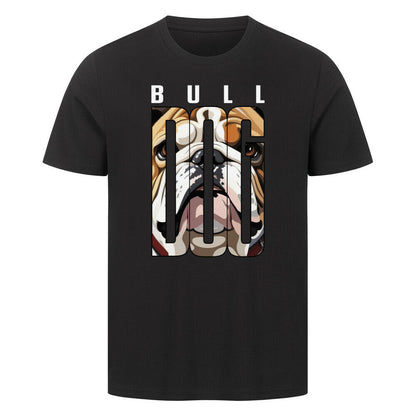 Premium T-Shirt "American Bulldog - Face" Schwarz – hunde-shirt.de