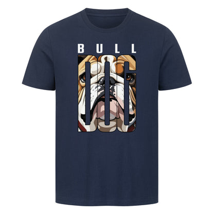 Premium T-Shirt "American Bulldog - Face" French Navy – hunde-shirt.de