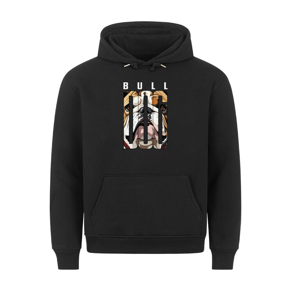 Premium Hoodie "American Bulldog - Face" Schwarz – hunde-shirt.de