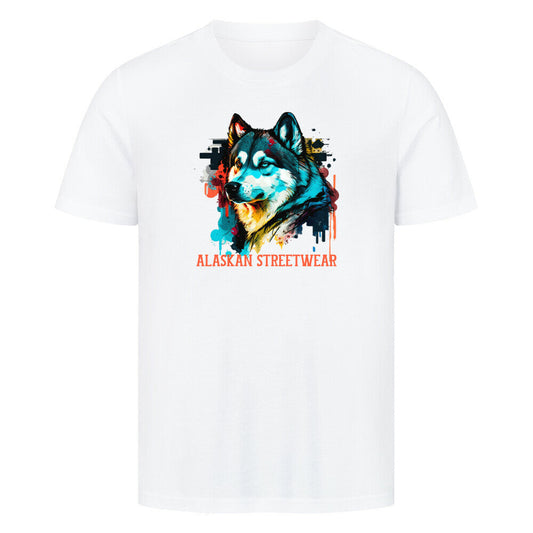 Premium T-Shirt "Alaskan Malamute - Streetwear" Weiß – hunde-shirt.de
