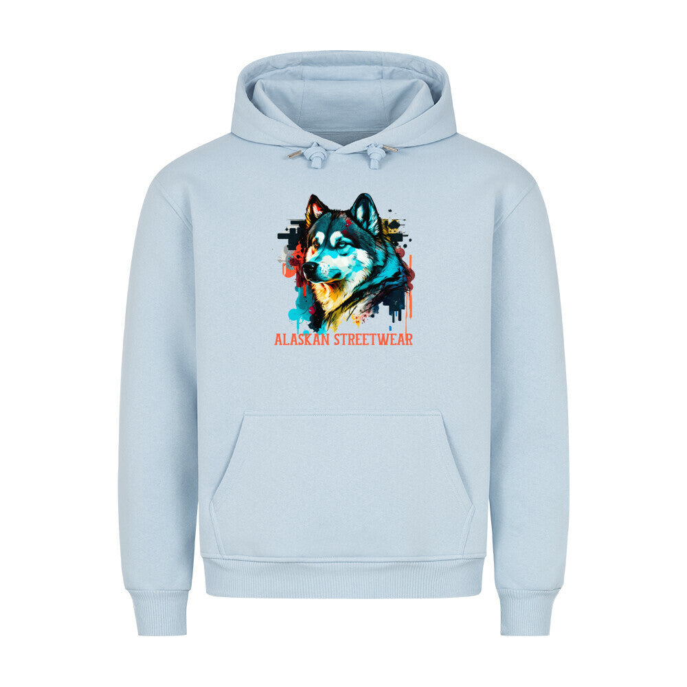Premium Hoodie "Alaskan Malamute - Streetwear" Babyblau – hunde-shirt.de