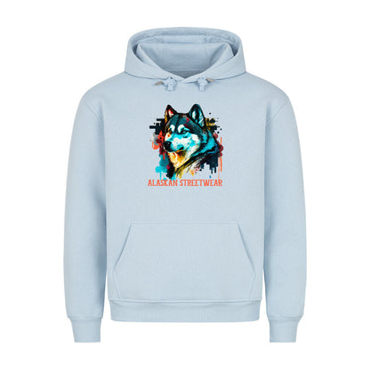 Premium Hoodie "Alaskan Malamute - Streetwear" Babyblau – hunde-shirt.de