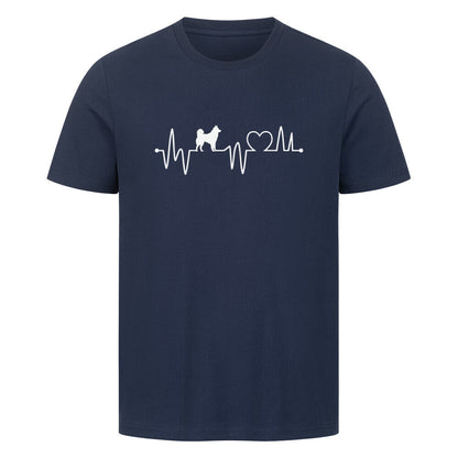 Premium T-Shirt "Alaskan Malamute - Heartbeat" French Navy – hunde-shirt.de