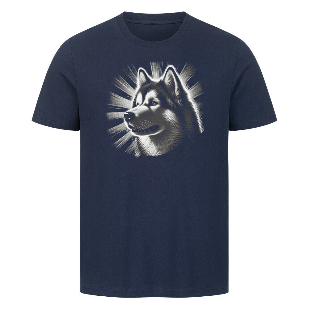 Premium T-Shirt "Alaskan Malamute - Shine" French Navy – hunde-shirt.de