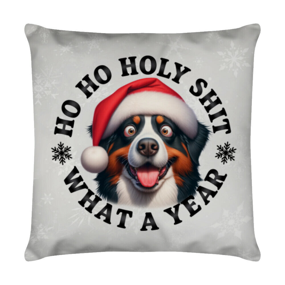 Kissen "Appenzeller Sennenhund - HO HO..." Weiß – hunde-shirt.de