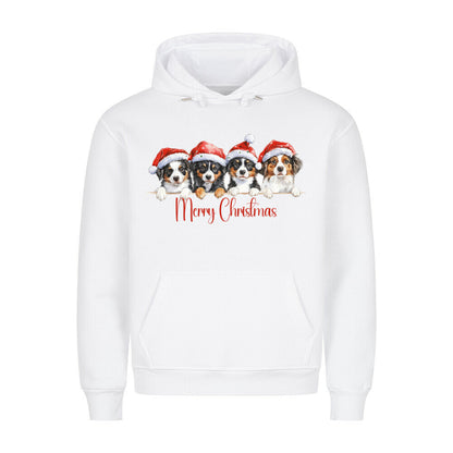 Premium Hoodie "Australian Shepherd - X-Mas 4" Weiß – hunde-shirt.de