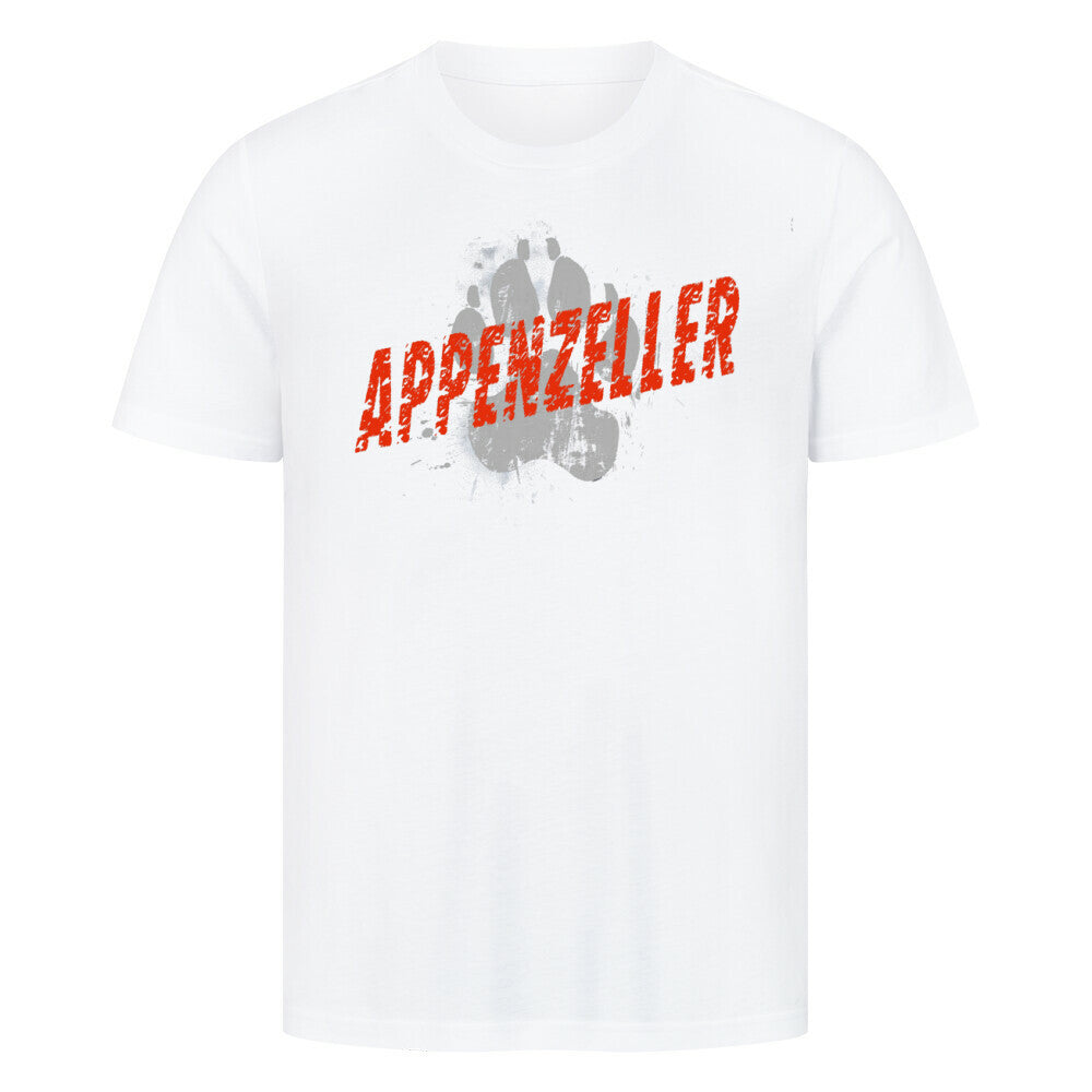 Premium T-Shirt "Appenzeller Sennenhund - PAW" Weiß – hunde-shirt.de