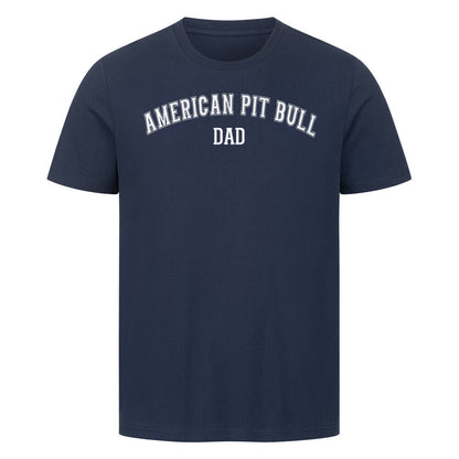 Premium T-Shirt "American Pit Bull - DAD" French Navy – hunde-shirt.de