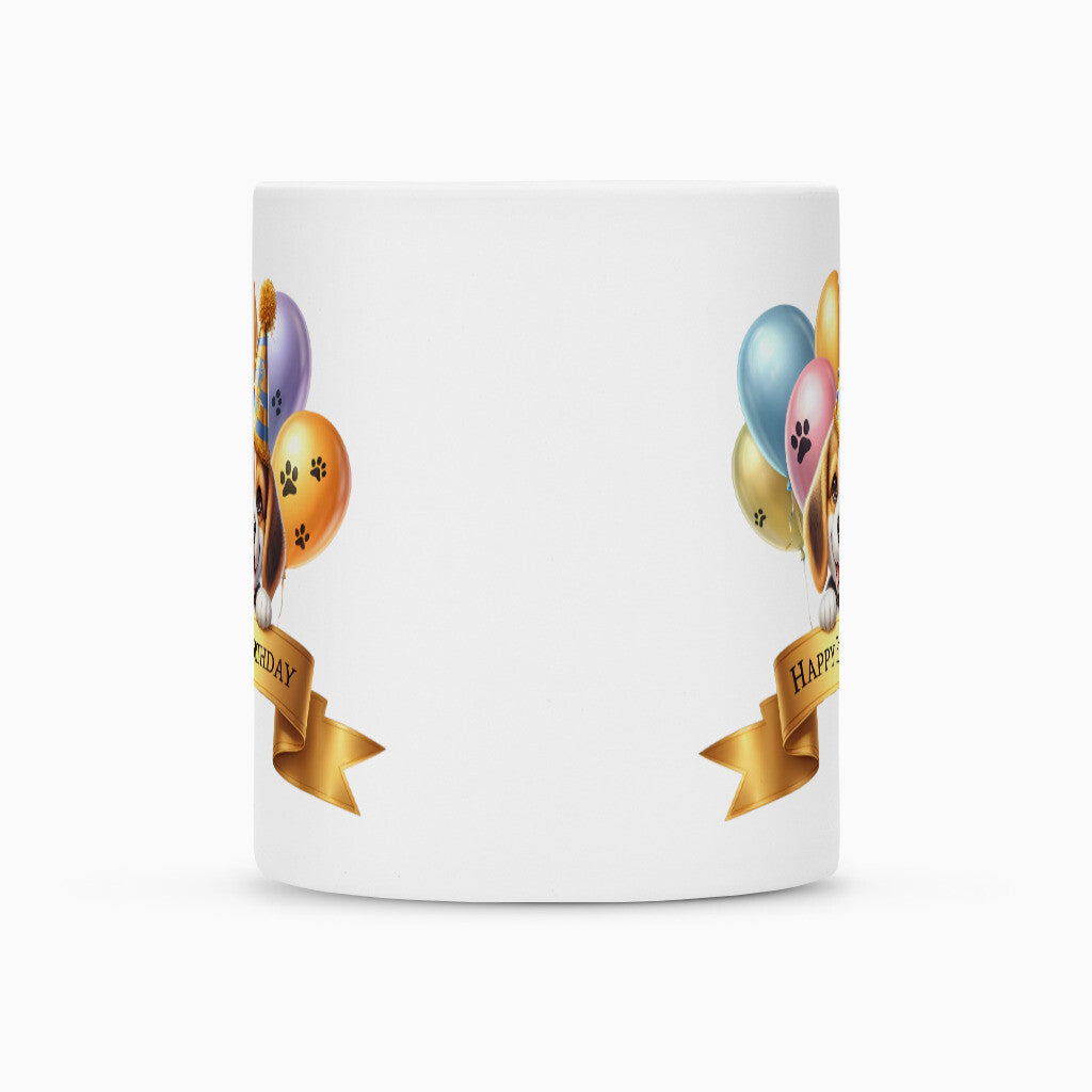 Tasse "Beagle Puppy - Happy Birthday" – hunde-shirt.de