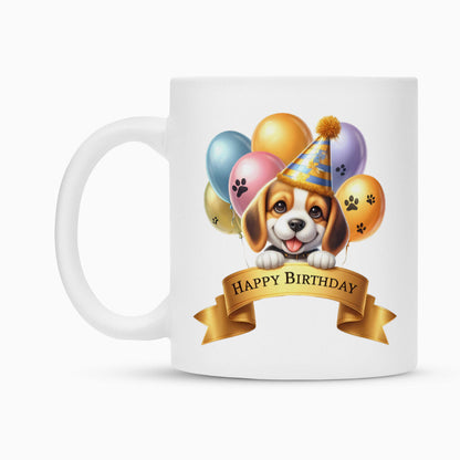 Tasse "Beagle Puppy - Happy Birthday" – hunde-shirt.de